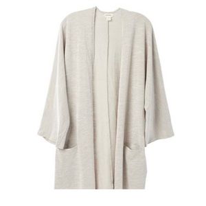 DONNI. | Ribbed Sweater Coat | Grey / Sandwash | Size ONE SIZE